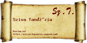 Sziva Tanázia névjegykártya